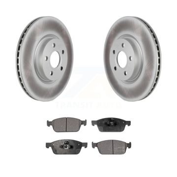 Front Coated Disc Brake Rotors And Ceramic Pads Kit For Ford Transit Connect KGT-102591