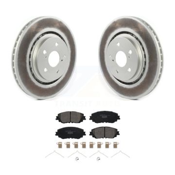 Front Coated Brake Rotors Ceramic Pad Kit For 2020-2023 Toyota Camry XSE With TRD Package KGT-102592