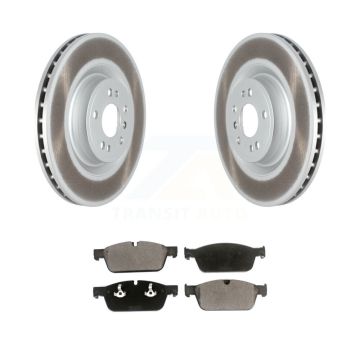 Front Coated Disc Brake Rotors And Ceramic Pads Kit For 2017 Mercedes-Benz GLS350d KGT-102608