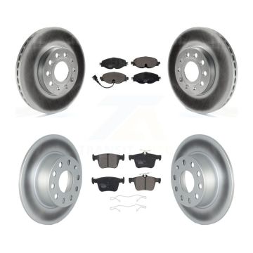 Front Rear Coated Disc Brake Rotors And Ceramic Pads Kit For Volkswagen Jetta Taos KGT-102622