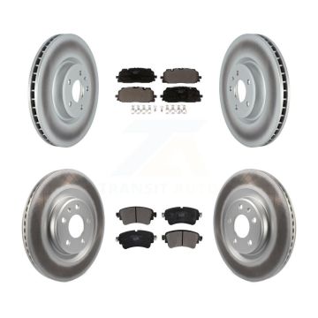 Front Rear Coated Disc Brake Rotors And Ceramic Pads Kit For Audi S5 Sportback S4 KGT-102640
