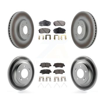 Front Rear Coat Brake Rotor Ceramic Pad Kit For 2016 Kia Soul EV From Chassis VIN #160921 KGT-102649