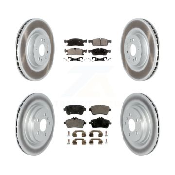 Front Rear Coated Disc Brake Rotors And Ceramic Pads Kit For Mercedes-Benz GLE400 KGT-102660