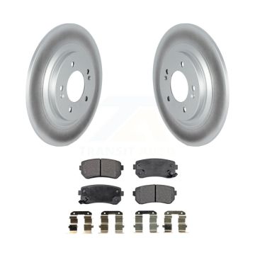 Rear Coat Disc Brake Rotor Ceramic Pad Kit For 2017 Kia Cadenza With Manual Parking KGT-102674