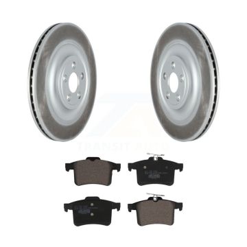 Rear Coated Disc Brake Rotor And Ceramic Pad Kit For Jaguar XF XJ XKR XFR XKR-S XFR-S XJR KGT-102675