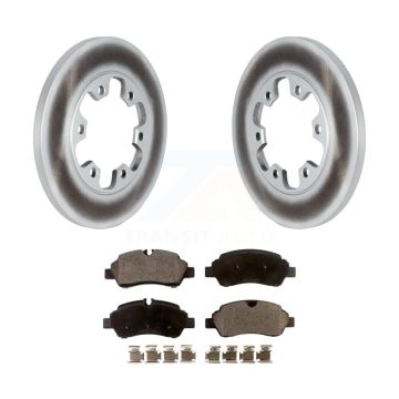 Rear Coat Brake Rotor Ceramic Pad Kit For 2015-2019 Ford Transit-350 HD With 6 Lug Wheels KGT-102676