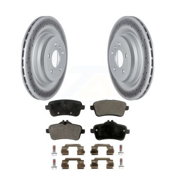 Rear Coated Brake Rotor & Ceramic Pad Kit For Mercedes-Benz ML350 GLE350 GLE43 AMG GLE400 KGT-102686
