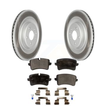 Rear Coated Disc Brake Rotors And Ceramic Pads Kit For Audi S6 S7 A8 Quattro S8 KGT-102694