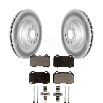 Rear Coated Disc Brake Rotors And Ceramic Pads Kit For 2016 Tesla S From 04 16 KGT-102696