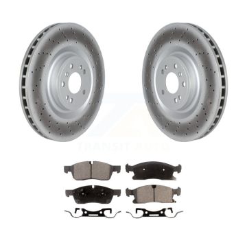 Front Coated Brake Rotor Ceramic Pad Kit For Mercedes-Benz ML350 GL350 GLS450 ML400 GL450 KGT-102715