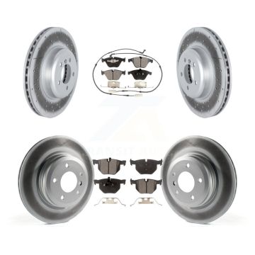 Front Rear Coated Disc Brake Rotors & Ceramic Pad Kit For 2012 BMW 335i Convertible/Coupe KGT-102728
