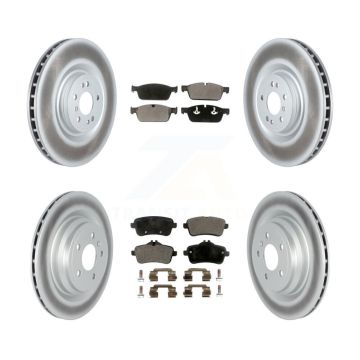 Front Rear Coated Brake Rotors Ceramic Pad Kit For Mercedes-Benz GLE550e With AMG Package KGT-102742