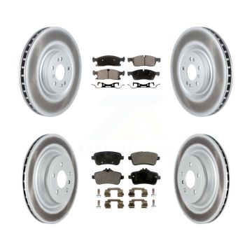 Front Rear Coated Brake Rotors Ceramic Pad Kit For Mercedes-Benz GL350 GLS450 GL450 ML250 KGT-102748