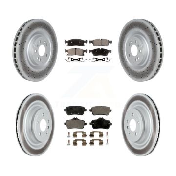 Front Rear Coated Brake Rotors Ceramic Pad Kit For Mercedes-Benz GL350 GLS450 GL450 ML250 KGT-102749