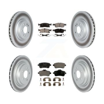 Front Rear Coated Brake Rotor & Ceramic Pad Kit For Mercedes-Benz GLE400 With AMG Package KGT-102750