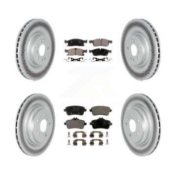 Front Rear Coated Brake Rotor & Ceramic Pad Kit For Mercedes-Benz GLE400 With AMG Package KGT-102752