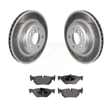 Rear Coat Brake Rotors Ceramic Pad Kit For BMW 328i xDrive With 345mm Diameter Rotor KGT-102769