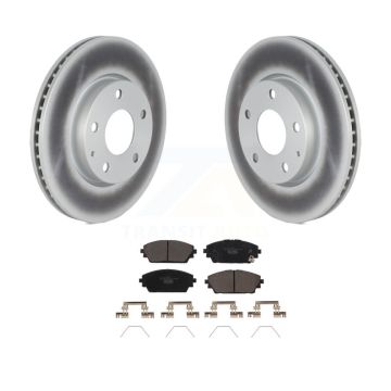 Front Coated Disc Brake Rotors And Ceramic Pads Kit For Mazda 3 Sport FWD KGT-102779