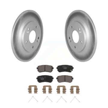 Rear Coated Disc Brake Rotors And Ceramic Pads Kit For Hyundai Kona Kia Seltos KGT-102804