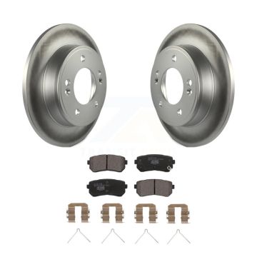 Rear Coated Disc Brake Rotors And Ceramic Pads Kit For Hyundai Kona Kia Seltos KGT-102805