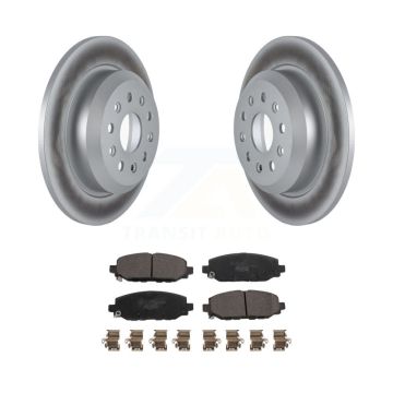 Rear Coated Disc Brake Rotors And Ceramic Pads Kit For 2018-2020 Jeep Wrangler Rubicon KGT-102811