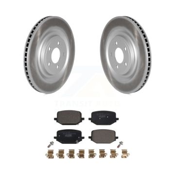 Rear Coated Brake Rotors Ceramic Pad Kit For Ford Explorer Lincoln Aviator Police Utility KGT-102812