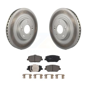 Front Coated Disc Brake Rotors And Ceramic Pads Kit For 2019-2020 Hyundai Santa Fe KGT-102817