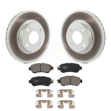 Front Coated Disc Brake Rotors And Ceramic Pads Kit For Nissan Kicks Versa KGT-102820