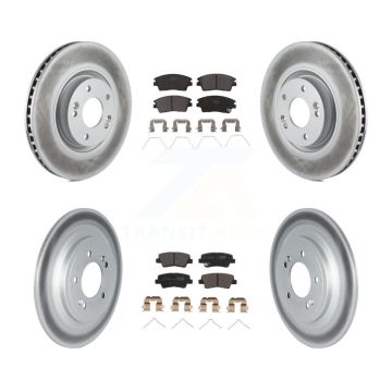 Front Rear Coat Brake Rotors Ceramic Pad Kit For Kia Sportage With Electric Parking KGT-102834