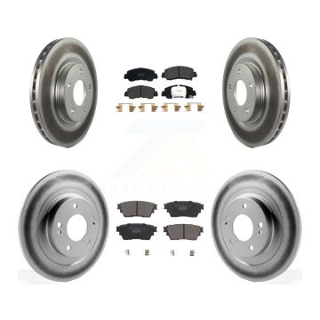 Front Rear Coated Disc Brake Rotors And Ceramic Pads Kit For Mitsubishi Eclipse Cross KGT-102845