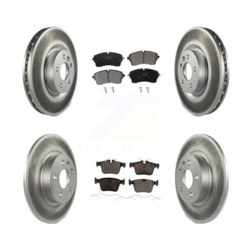 Front Rear Coated Disc Brake Rotors And Ceramic Pads Kit For Jaguar E-Pace KGT-102853