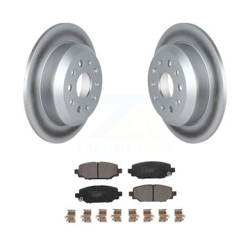 Rear Coated Disc Brake Rotors And Ceramic Pads Kit For 2018-2020 Jeep Wrangler Sport KGT-102857