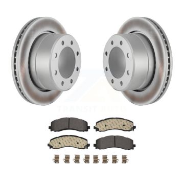 Rear Coated Disc Brake Rotors And Ceramic Pads Kit For Ram 2500 3500 KGT-102864