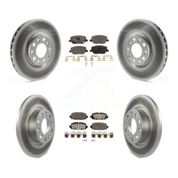 Front Rear Coated Disc Brake Rotors And Ceramic Pads Kit For Jeep Compass KGT-102874