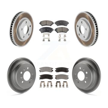 Front Rear Coated Brake Rotor Ceramic Pad Kit For Buick Century Chevrolet Venture Pontiac KGT-102875