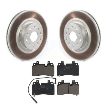 Front Coated Disc Brake Rotors And Ceramic Pads Kit For Cadillac CT6 KGT-102892