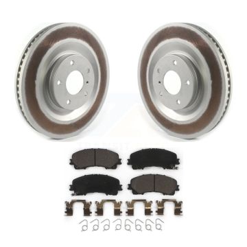 Front Coated Disc Brake Rotors And Ceramic Pads Kit For INFINITI QX50 QX55 KGT-102893