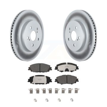 Front Coated Disc Brake Rotors And Ceramic Pads Kit For Toyota Corolla Prius Prime KGT-102896