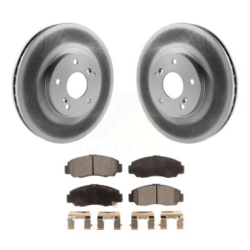 Front Coated Disc Brake Rotors And Ceramic Pads Kit For Honda Accord KGT-102898