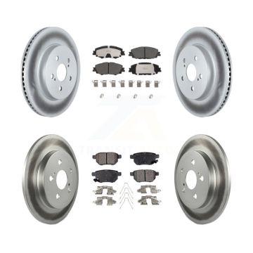 Front Rear Coat Disc Brake Rotor Ceramic Pad Kit For 2020-2022 Toyota Corolla Prius Prime KGT-102910