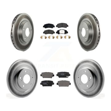 Front Rear Coated Disc Brake Rotors And Ceramic Pads Kit For Mitsubishi Eclipse Cross KGT-102913