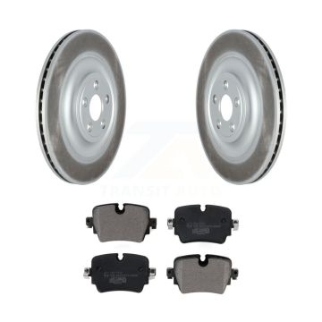 Rear Coat Brake Rotors Ceramic Pad Kit For Jaguar XJ 5.0L With 355mm Diameter Front Rotor KGT-102917