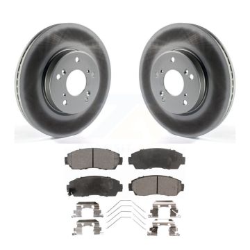 Front Coated Disc Brake Rotors And Ceramic Pads Kit For Honda CR-V KGT-102930