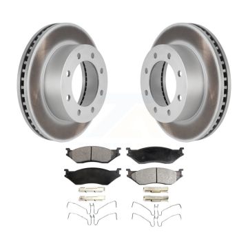 Front Coat Brake Rotors Ceramic Pad Kit For 05-09 Ford F-450 Super Duty With 8 Lug Wheels KGT-102932