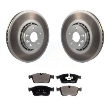 Front Coat Brake Rotors Ceramic Pad Kit For 17 Volvo XC60 With 328mm Diameter Rotor KGT-102933
