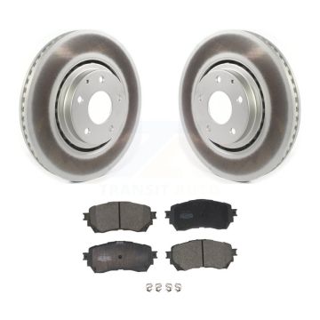 Front Coated Disc Brake Rotors And Ceramic Pads Kit For 2021 Mazda 6 Turbocharged KGT-102934