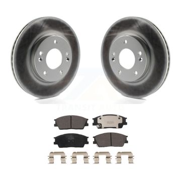 Front Coated Disc Brake Rotors And Ceramic Pads Kit For Hyundai Venue Kia Soul KGT-102935