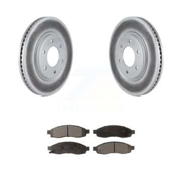 Front Coated Disc Brake Rotors And Ceramic Pads Kit For 2007 Nissan TITAN From 04 07 KGT-102942