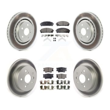 Front Rear Coat Brake Rotor Ceramic Pad Kit For 22 Toyota Camry With Manual Parking KGT-102949