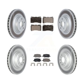 Front Rear Coat Brake Rotor Ceramic Pad Kit For Tesla X S With Single Piston Caliper KGT-102966
